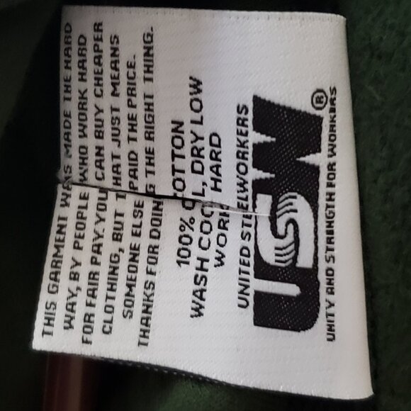 American Roots all American Zip Up Hoodie 100% Cotton XL Forest Green - Picture 7 of 7